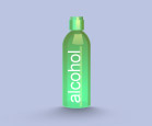 Frasco con alcohol